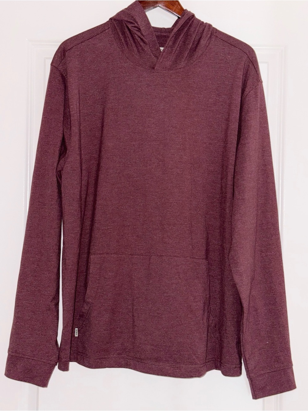 Linksoul Mens XL Heathered Burgundy lightweight pullover hoodie Long Sleve Shirt
